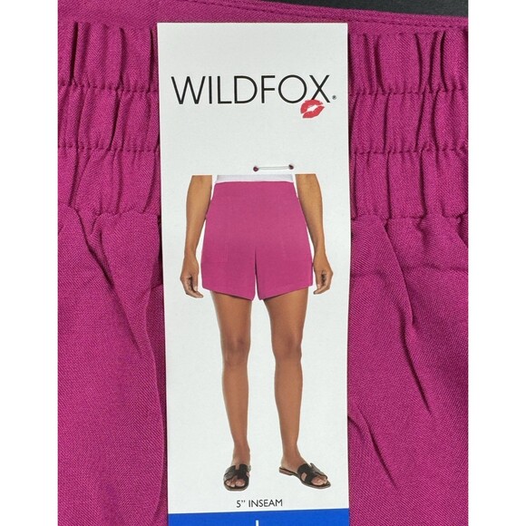 Wildfox Womens Large Pink Shorts Rayon Pull-on Short 5" Inseam Casual Summer New - Picture 3 of 6